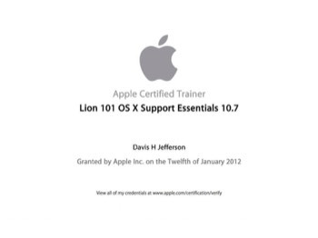  Apple Certified Trainer (ACT Lion 101) 