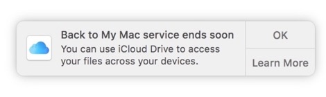 BTMM notification from iCloud