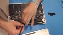 Photo of Macbook Pro repair section of our class.