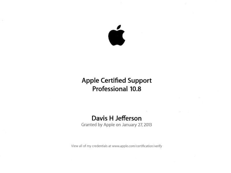  Apple Certified Support Professional (ACSP 10.8) 